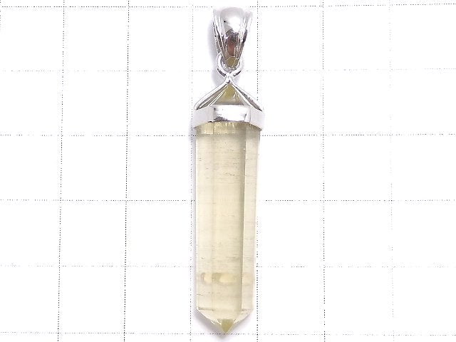 [Video][One of a kind] Libyan Desert Glass Double Point Pendant Silver925 NO.65