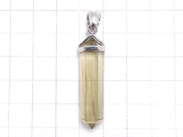 [Video][One of a kind] Libyan Desert Glass Double Point Pendant Silver925 NO.67