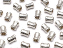 Karen Silver Rondelle (Tube) 3.5x3x3mm 10pcs