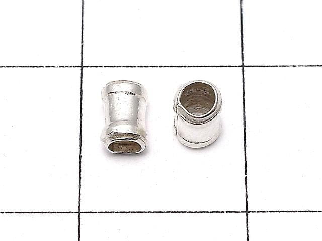 Karen Silver Rondelle (Tube) 3.5x3x3mm 10pcs