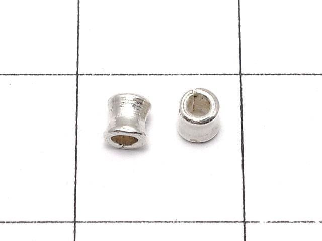 Karen Silver Rondelle (Tube) 3x2x2mm 10pcs
