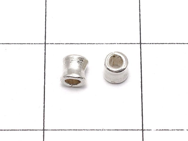 Karen Silver Roundel 3x2x2mm 10pcs