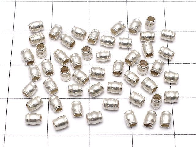 Karen Silver Roundel 3.5x3x3mm White Silver 10pcs