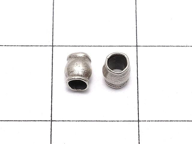 Karen Silver Patterned Rondelle 4x3.5x3.5mm 5pcs