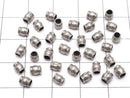 Karen Silver Patterned Rondelle 4x3.5x3.5mm 10pcs
