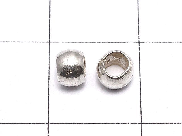 Karen Silver Roundel 4x4x3mm 5pcs