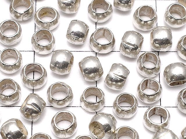 Karen Silver Roundel 4x4x3mm 5pcs