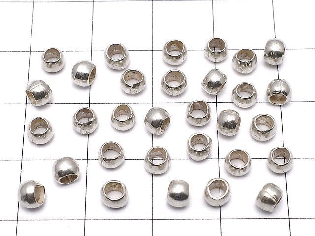 Karen Silver Roundel 4x4x3mm 5pcs