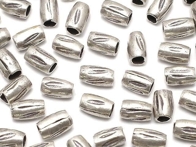 Karen Silver Patterned Rondelle 4x2.5x2.5mm 5pcs