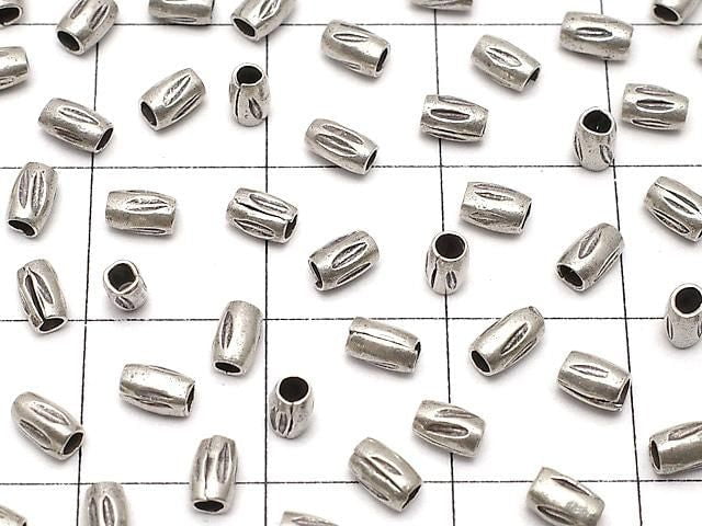 Karen Silver Patterned Rondelle 4x2.5x2.5mm 5pcs