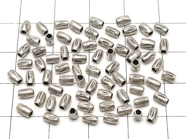 Karen Silver Patterned Rondelle 4x2.5x2.5mm 5pcs