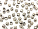 Karen Silver Patterned Rondelle 2.5x2.5x2.5mm 10pcs