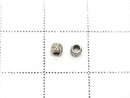 Karen Silver Patterned Rondelle 2.5x2.5x2.5mm 10pcs