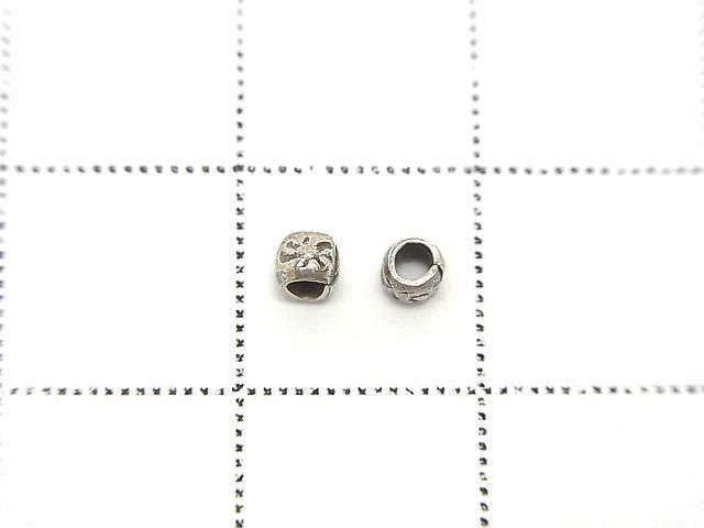 Karen Silver Patterned Rondelle 2.5x2.5x2.5mm 10pcs