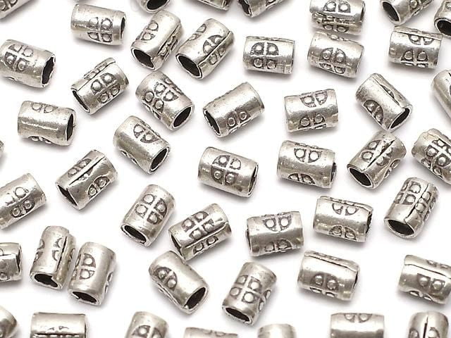 Karen Silver Patterned Rondelle 4x2.5x2.5mm 10pcs