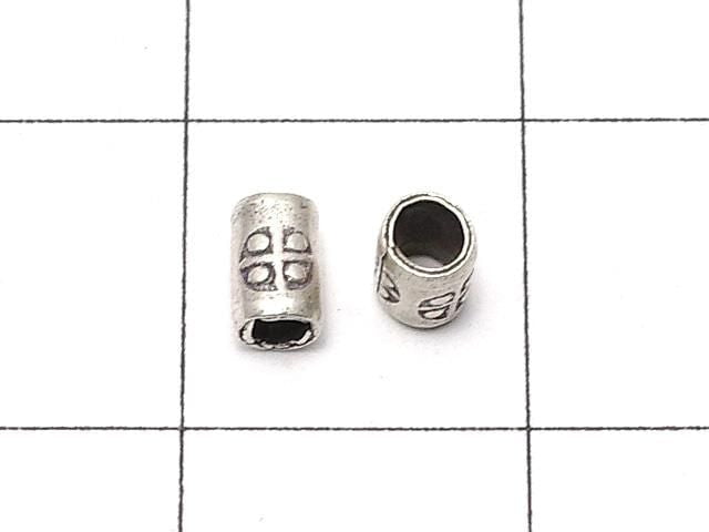 Karen Silver Patterned Rondelle 4x2.5x2.5mm 10pcs