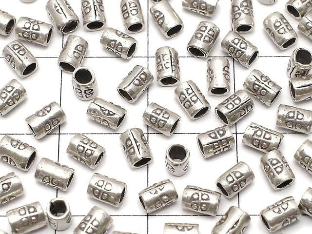 Karen Silver Patterned Rondelle 4x2.5x2.5mm 10pcs