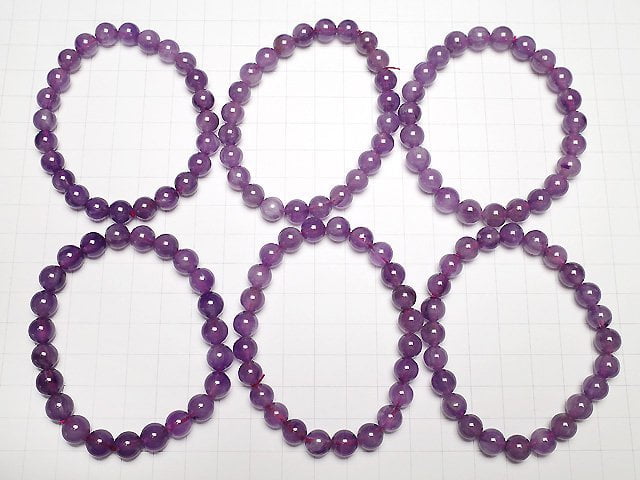 [Video] Rabbit Hair Amethyst Round 8mm Bracelet