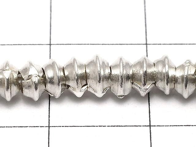 Karen Silver Rondelle 4x4x2mm White Silver 10pcs
