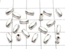 Karen Silver Faceted Tube 7x3x3mm White Silver 4pcs
