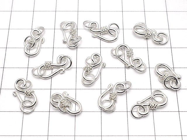 Silver925 U Hook with Jump Ring 14.5x7mm White Silver 1pc