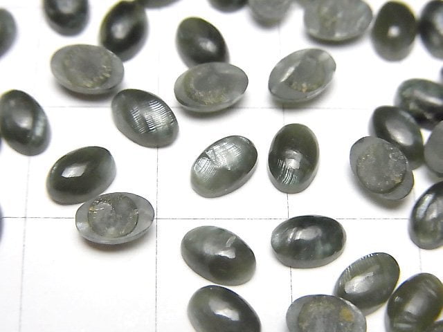 [Video]Seraphinite AA++ Oval Cabochon 6x4mm 5pcs