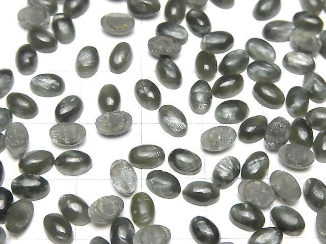 [Video]Seraphinite AA++ Oval Cabochon 6x4mm 5pcs