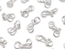 Silver925 Jump Ring with U Hook, 10x5mm, White Silver, 2pcs
