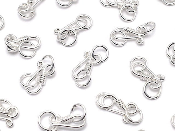 Silver925 U Hook with Jump Ring 9.5x4mm White Silver 2pcs