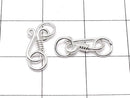 Silver925 Jump Ring with U Hook, 10x5mm, White Silver, 2pcs