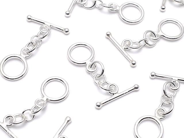 Silver925 Toggle White Silver 1pc