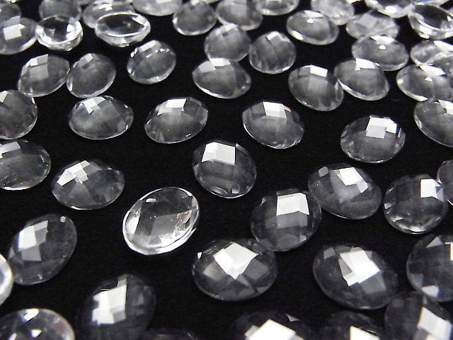 [Video] Crystal AAA Oval Faceted Cabochon 10x8mm 3pcs