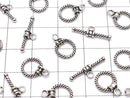 Silver925  Twist  Toggle  Oxidized Finish  1pair