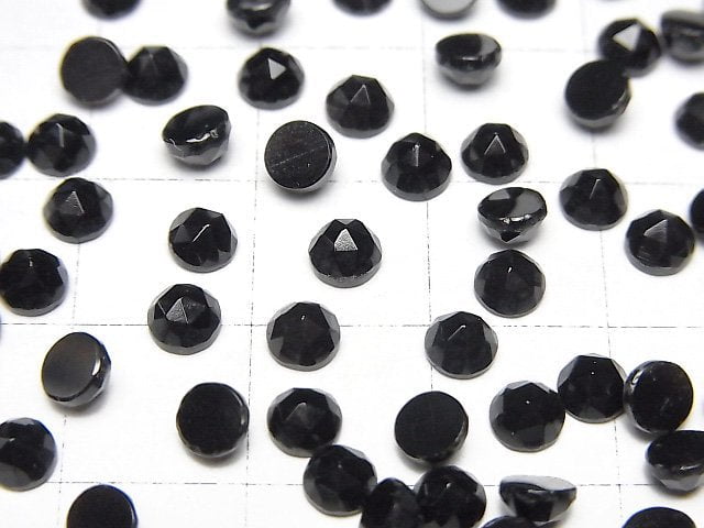 [Video] Onyx Round Rose Cut 4x4mm 10pcs