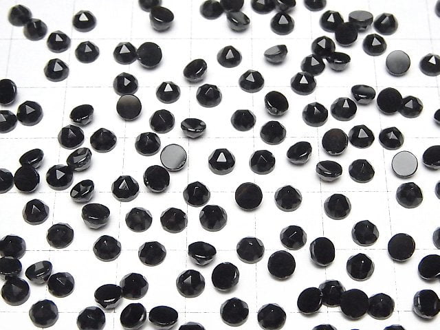 [Video] Onyx Round Rose Cut 4x4mm 10pcs