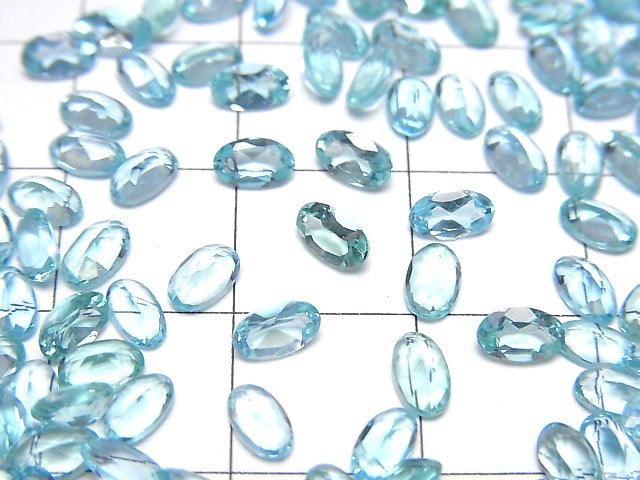 [Video]High Quality Apatite AAA Loose stone Oval Faceted 5x3mm 5pcs