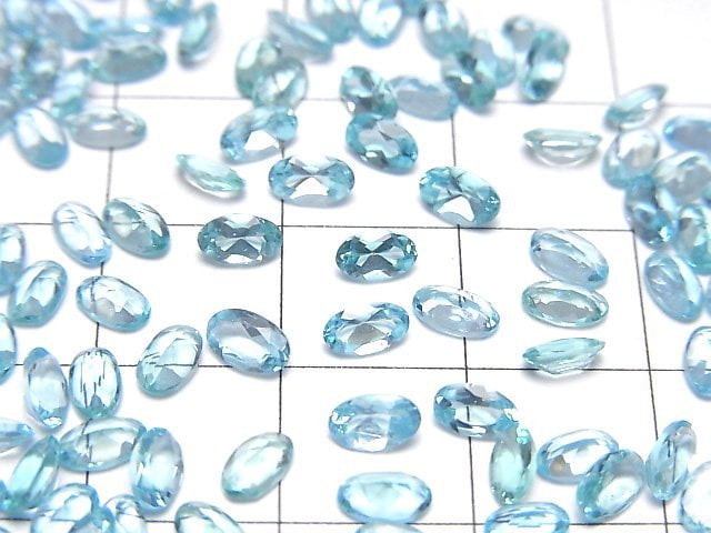 [Video]High Quality Apatite AAA Loose stone Oval Faceted 5x3mm 5pcs