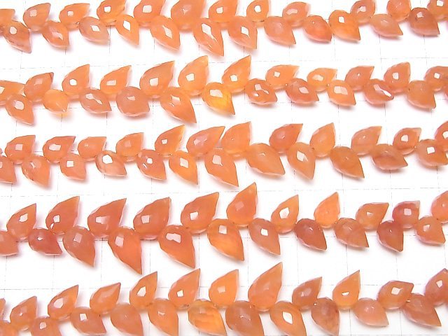 [Video]High Quality Carnelian AAA- Flower Bud Faceted Briolette 1strand beads (aprx.7inch/18cm)