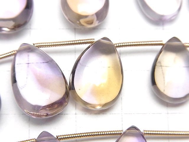 [Video] High Quality Ametrine AAA- Pear shape (Smooth) 1strand (7pcs )