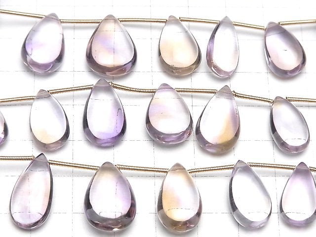 [Video] High Quality Ametrine AAA- Pear shape (Smooth) 1strand (7pcs )