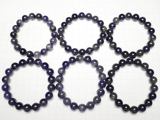 [Video]Iolite AA++ Round 11-11.5mm Bracelet