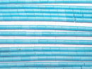 [Video] Synthetic Magnesite Turquoise Tube 4x2x2mm 1strand beads (aprx.15inch/36cm)