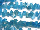 [Video] Neon Blue Apatite AA++ Rough Drop Faceted Briolette 1strand beads (aprx.4inch/10cm)