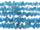 [Video] Neon Blue Apatite AA++ Rough Drop Faceted Briolette 1strand beads (aprx.4inch/10cm)