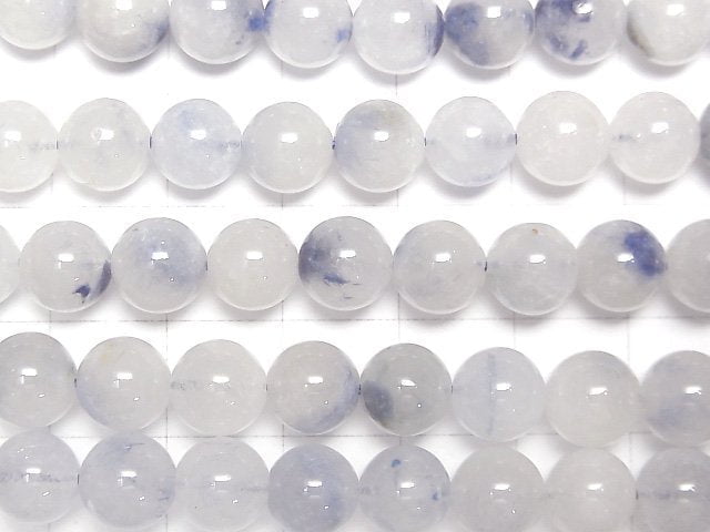 [Video]Dumortierite in Quartz AA+ Round 8mm half or 1strand beads (aprx.15inch/37cm)