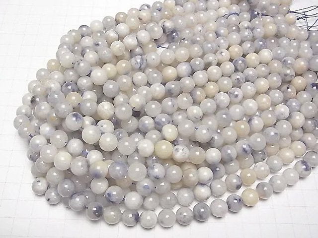 [Video]Dumortierite in Quartz AA Round 10mm half or 1strand beads (aprx.15inch/37cm)