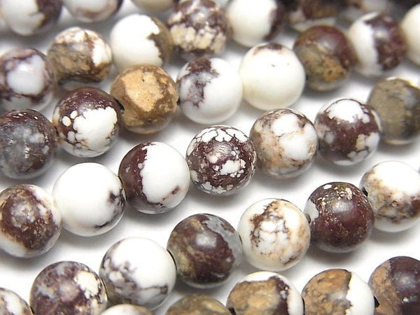 [Video]Wild Horse Round 6mm 1strand beads (aprx.7inch/18cm)