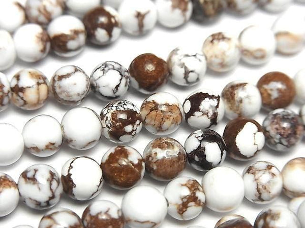 [Video]Wild Horse Round 6mm 1strand beads (aprx.7inch/18cm)