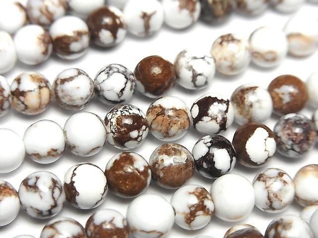 [Video]Wild Horse Round 6mm 1strand beads (aprx.7inch/18cm)
