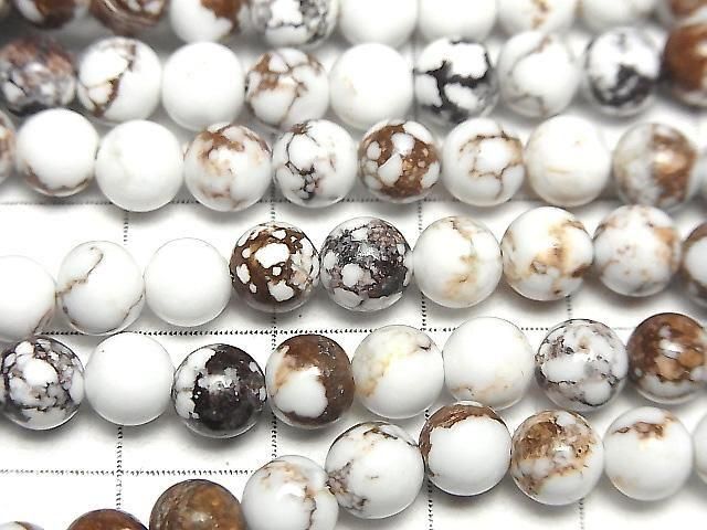 [Video]Wild Horse Round 6mm 1strand beads (aprx.7inch/18cm)